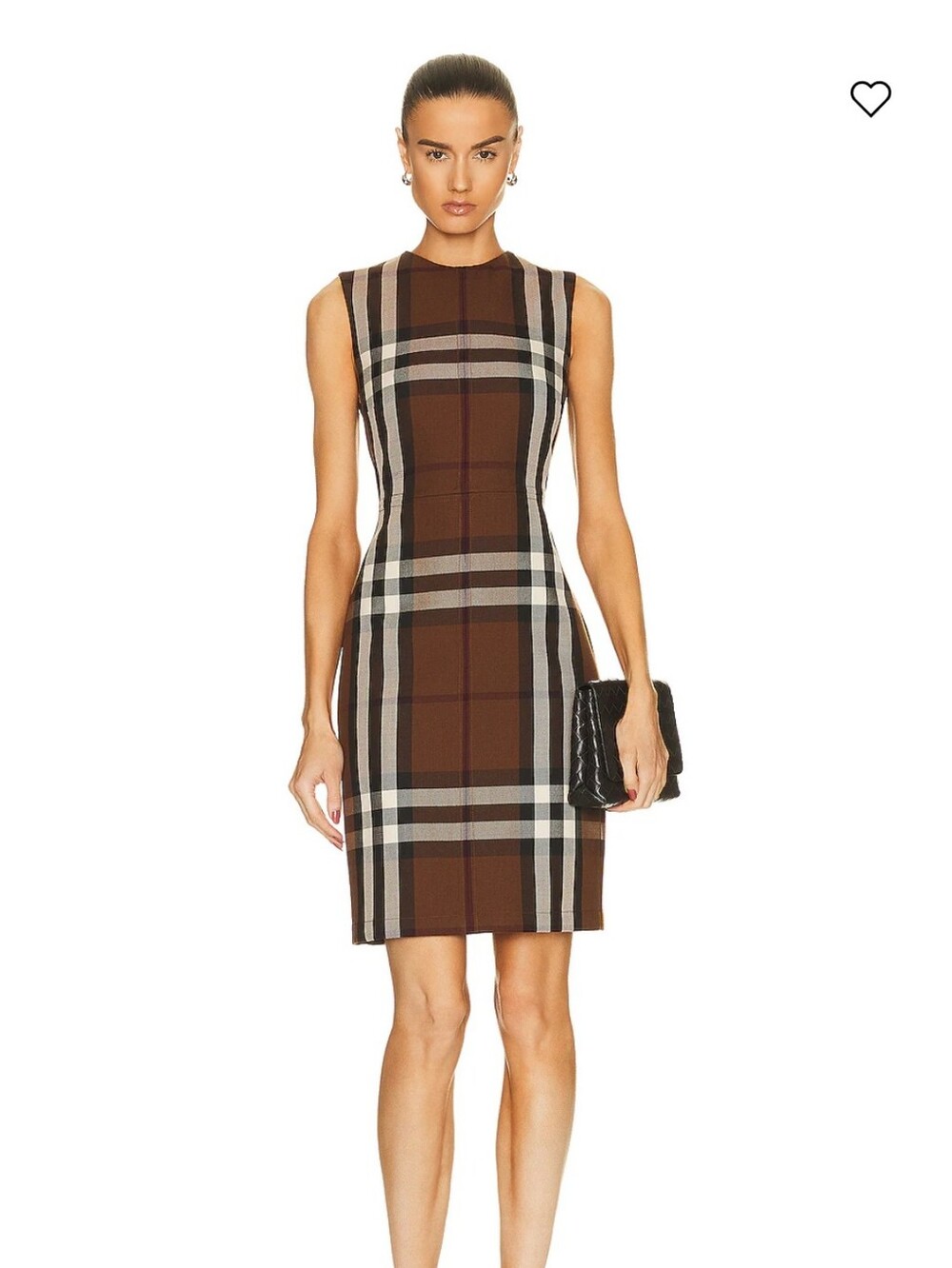 Burberry Camel Plaid Midi Dress